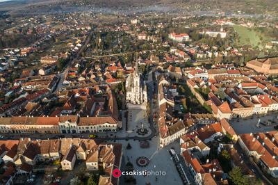 Aerial photo of beautiful Koszeg, Hungary-stock-photo