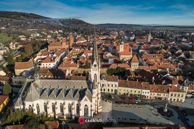 Aerial photo of beautiful Koszeg, Hungary-stock-photo