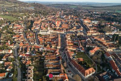 Aerial photo of beautiful Koszeg, Hungary-stock-photo