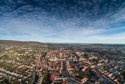 Aerial photo of beautiful Koszeg, Hungary-stock-photo