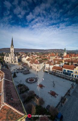 Aerial photo of beautiful Koszeg, Hungary-stock-photo