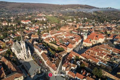 Aerial photo of beautiful Koszeg, Hungary-stock-photo