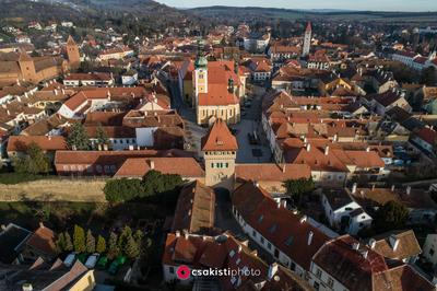 Aerial photo of beautiful Koszeg, Hungary-stock-photo