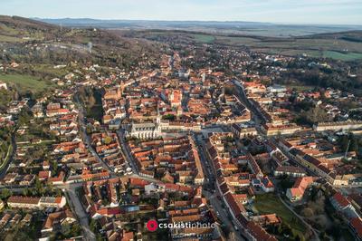 Aerial photo of beautiful Koszeg, Hungary-stock-photo