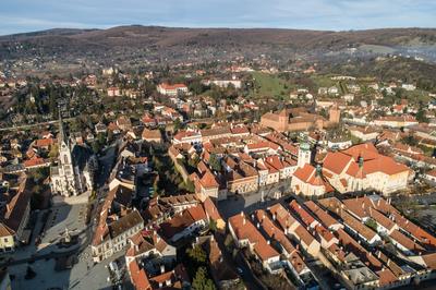 Aerial photo of beautiful Koszeg, Hungary-stock-photo