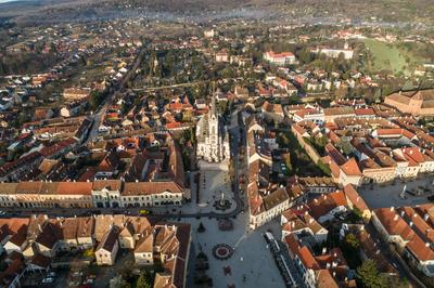 Aerial photo of beautiful Koszeg, Hungary-stock-photo