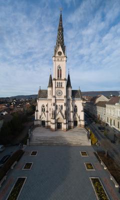 Aerial photo of beautiful Koszeg, Hungary-stock-photo