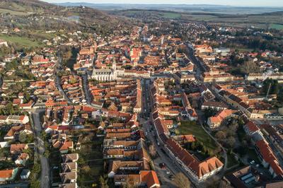 Aerial photo of beautiful Koszeg, Hungary-stock-photo