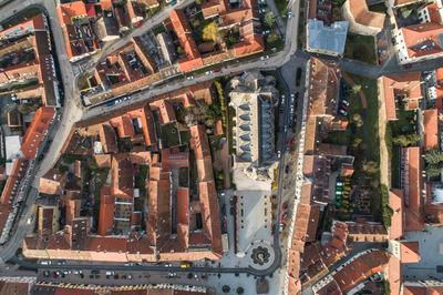 Aerial photo of beautiful Koszeg, Hungary-stock-photo