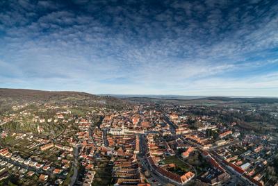 Aerial photo of beautiful Koszeg, Hungary-stock-photo