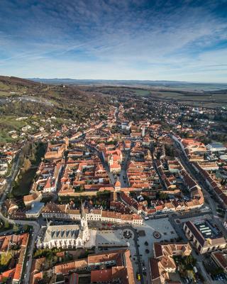 Aerial photo of beautiful Koszeg, Hungary-stock-photo