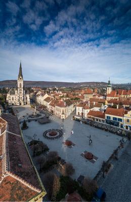 Aerial photo of beautiful Koszeg, Hungary-stock-photo