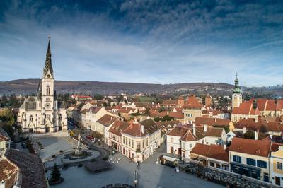 Aerial photo of beautiful Koszeg, Hungary-stock-photo