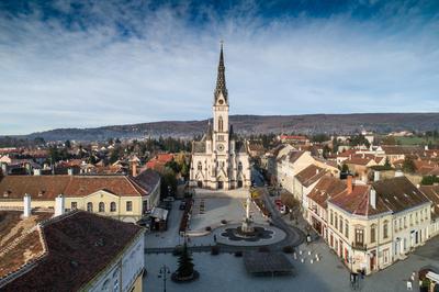 Aerial photo of beautiful Koszeg, Hungary-stock-photo