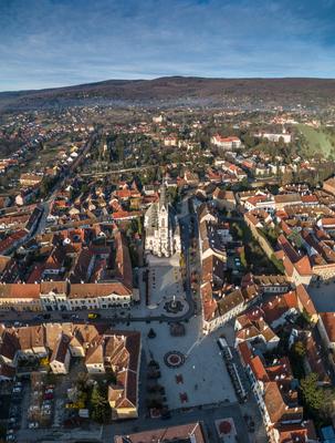 Aerial photo of beautiful Koszeg, Hungary-stock-photo