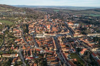 Aerial photo of beautiful Koszeg, Hungary-stock-photo