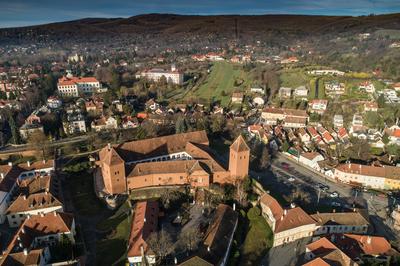 Aerial photo of beautiful Koszeg, Hungary-stock-photo