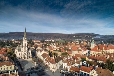 Aerial photo of beautiful Koszeg, Hungary-stock-photo