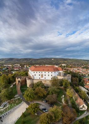 Beautiful castle in Siklos hungary-stock-foto