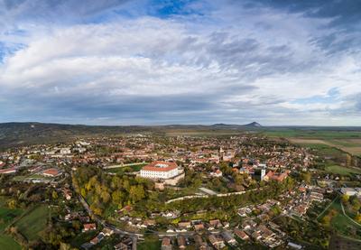 Beautiful castle in Siklos hungary-stock-foto
