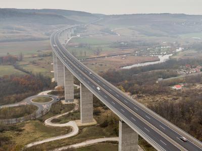 Viaduct of Koroshegy in Hungary-stock-photo