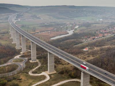 Viaduct of Koroshegy in Hungary-stock-photo