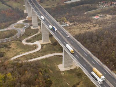 Viaduct of Koroshegy in Hungary-stock-photo