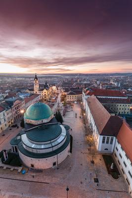 Aerial photo of Advent in Pecs, Hungary-stock-foto