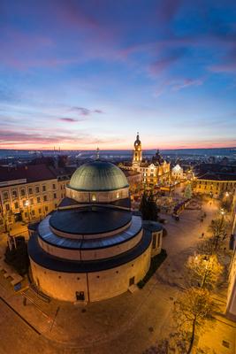Aerial photo of Advent in Pecs, Hungary-stock-foto