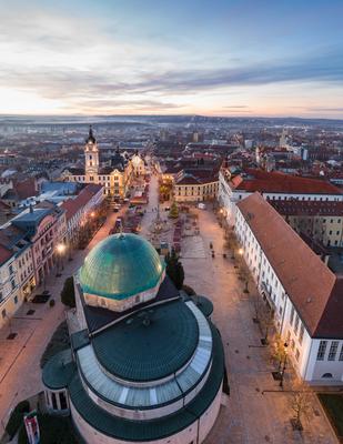 Aerial photo of Advent in Pecs, Hungary-stock-foto