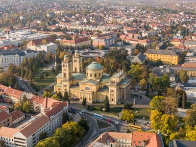 aerial photo of Basilica of St. John the Apostle-stock-foto