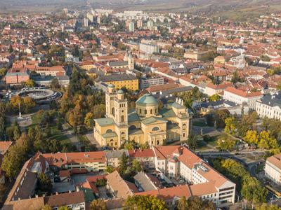 aerial photo of Basilica of St. John the Apostle-stock-foto