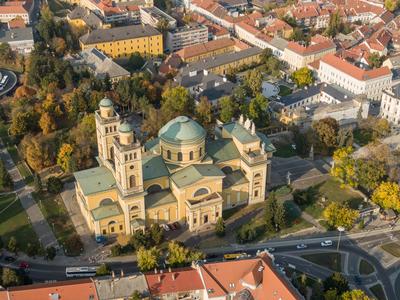 aerial photo of Basilica of St. John the Apostle-stock-foto