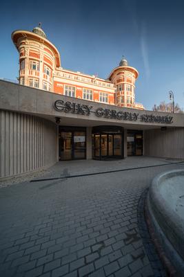 New theatre building in Kaposvar, Hungary, called Csiky Gergely Szinhaz-stock-photo