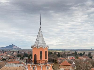 Town hall ins Siklos, Hungary-stock-foto