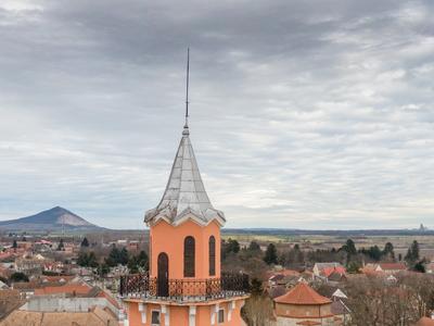 Town hall ins Siklos, Hungary-stock-photo