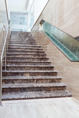 interior of modern marble stairs-stock-foto