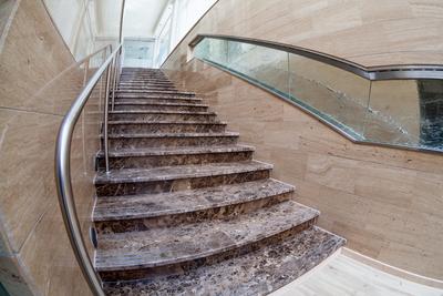 interior of modern marble stairs-stock-foto