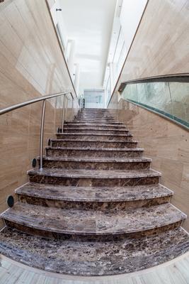 interior of modern marble stairs-stock-photo