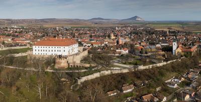 Beautiful castle in Siklos hungary-stock-foto