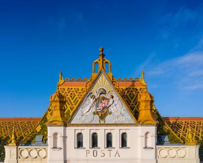 beautiful post palace in Pecs, Hungary-stock-foto