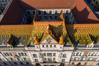 beautiful post palace in Pecs, Hungary-stock-foto