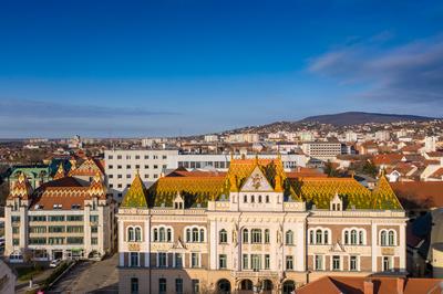 beautiful post palace in Pecs, Hungary-stock-foto