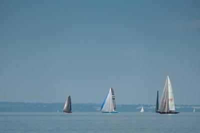 ZAMARDI - JULY 29 : Sailing boats compete on 52.nd Kékszalag championship at the Lake Balaton on 29 July 2020 in Zamardi, Hungary.-stock-foto