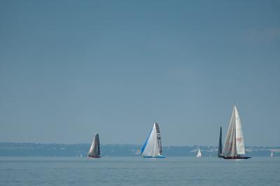 ZAMARDI - JULY 29 : Sailing boats compete on 52.nd Kékszalag championship at the Lake Balaton on 29 July 2020 in Zamardi, Hungary.-stock-photo