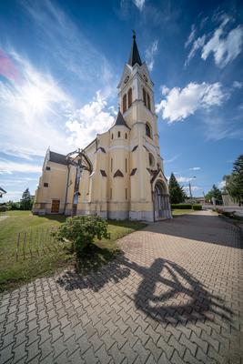 Saint Laszlo catholic church in Zalalovo-stock-foto