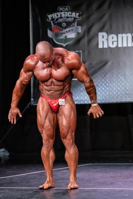 2020 in Szeged, hungary, HUNGARY - SZEPT 27: Plumbas Adam participates in PCA bodybuilding championship on Szept 27, szeged-stock-foto