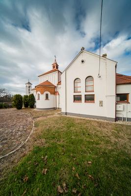 Church in fonyod, balaton, called Nagyboldogasszony templom-stock-foto
