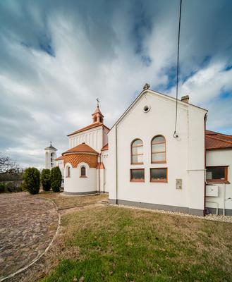 Church in fonyod, balaton, called Nagyboldogasszony templom-stock-foto