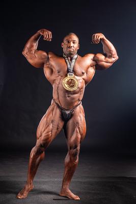 2019 in Budapest, hungary, HUNGARY - OCT 13: Cedric McMillan studio photo after Fitparade 2019 – IFBB PRO  bodybuilding championship on Oct 13, Budapest-stock-foto